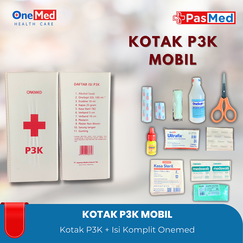 Jual ONEMED - Kotak P3K + Isi (Set) / Kotak P3K Mobil + Isi | Shopee ...