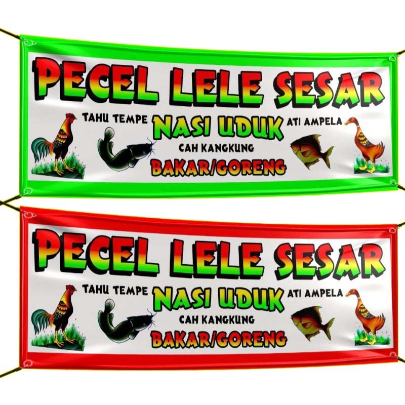 Jual Spanduk Kain Pecel Lele Custom Spanduk Pecel Lele Custom Spanduk