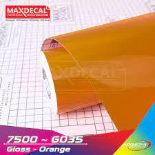 Jual STIKER SKOTLET METER STICKER BODY MOTOR MAXDECAL GLOSSY ORANGE ...