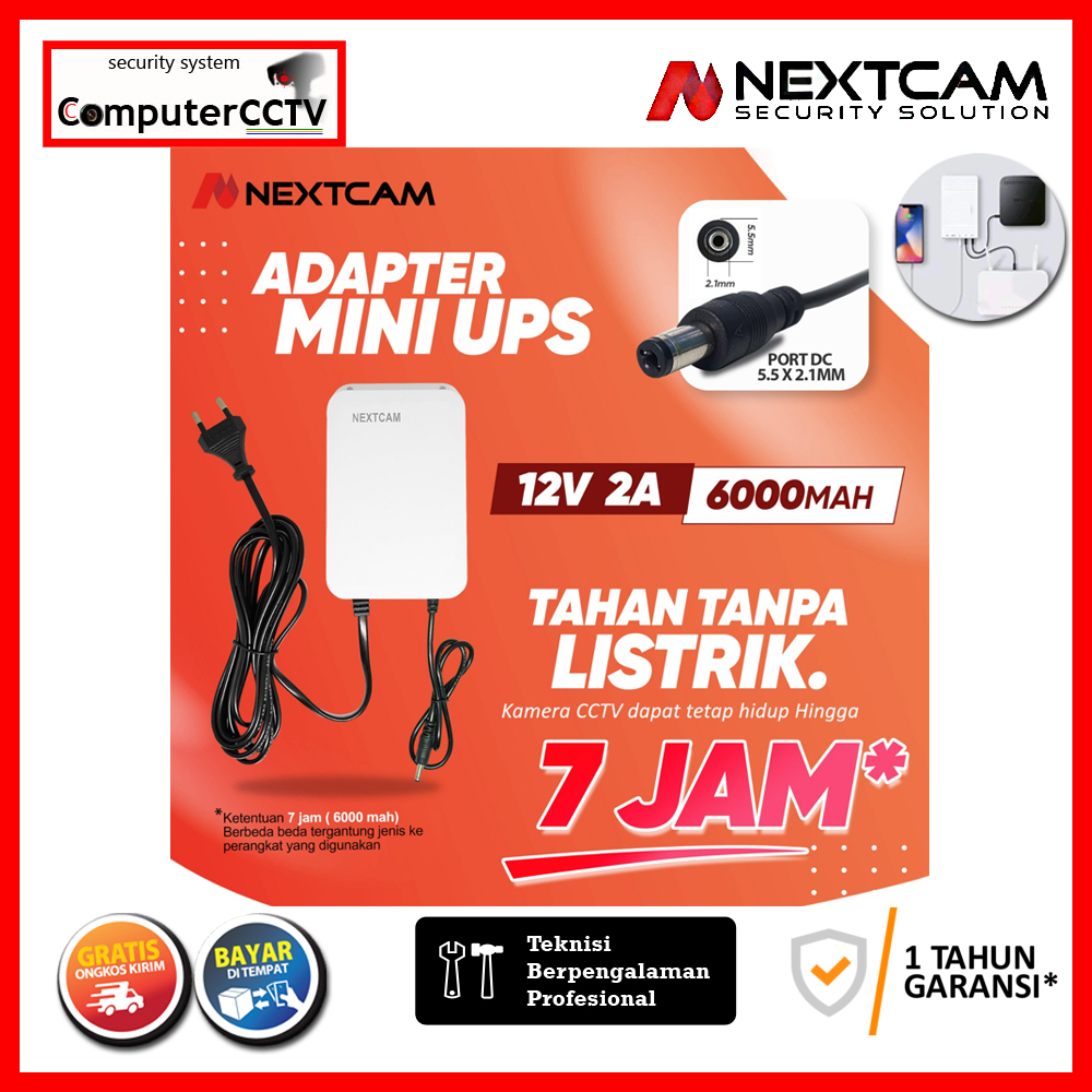 Jual ADAPTER MINI UPS NEXT CAM 12V 2A 6000Mah | Shopee Indonesia