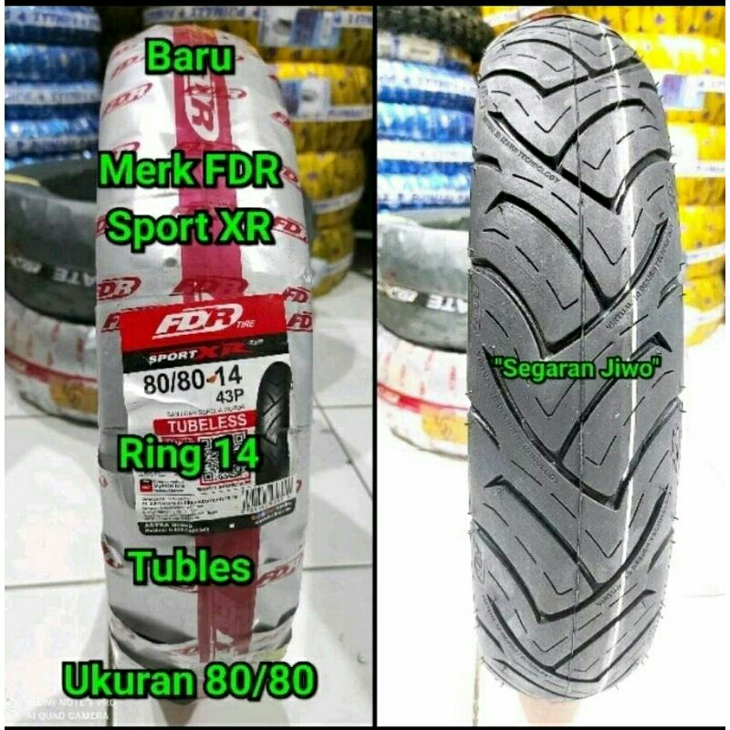 Jual Ban Tubles Motor Matic Ring Ukuran Merk Fdr Sport Xr Evo