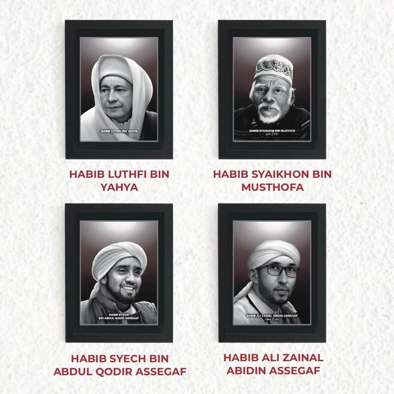 Jual FOTO POSTER HABIB LUTHFI BIN YAHYA | WAN SEHAN | HABIB SYECH