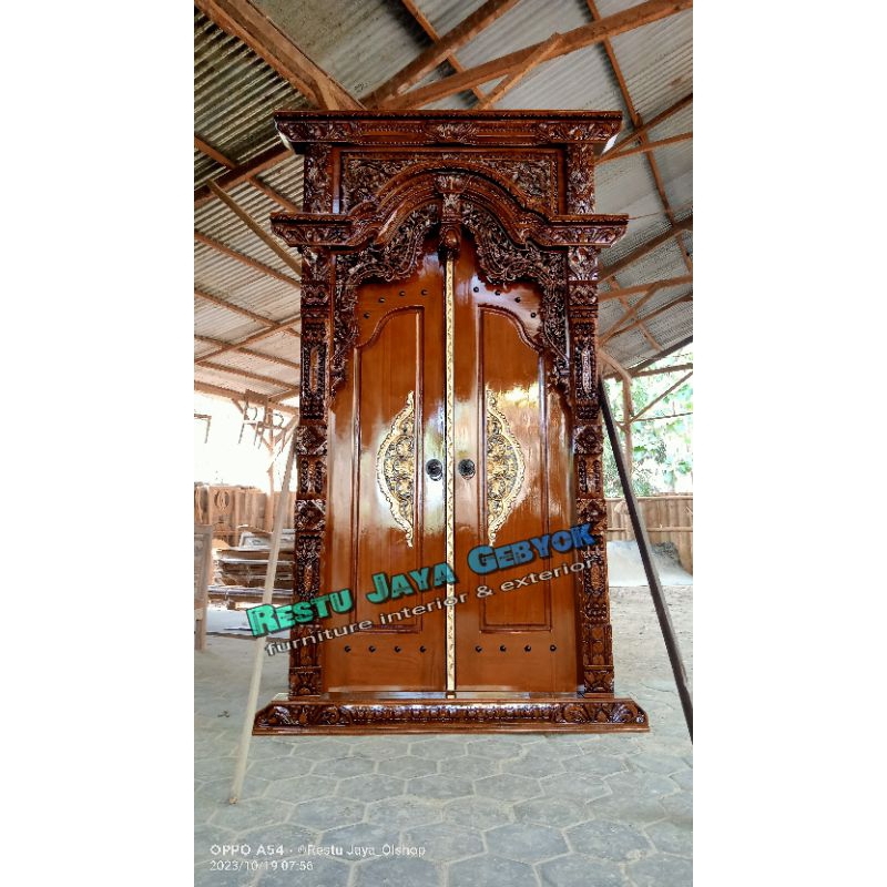 Jual Pintu Gebyok Gapura Ukir Jati Jepara Shopee Indonesia