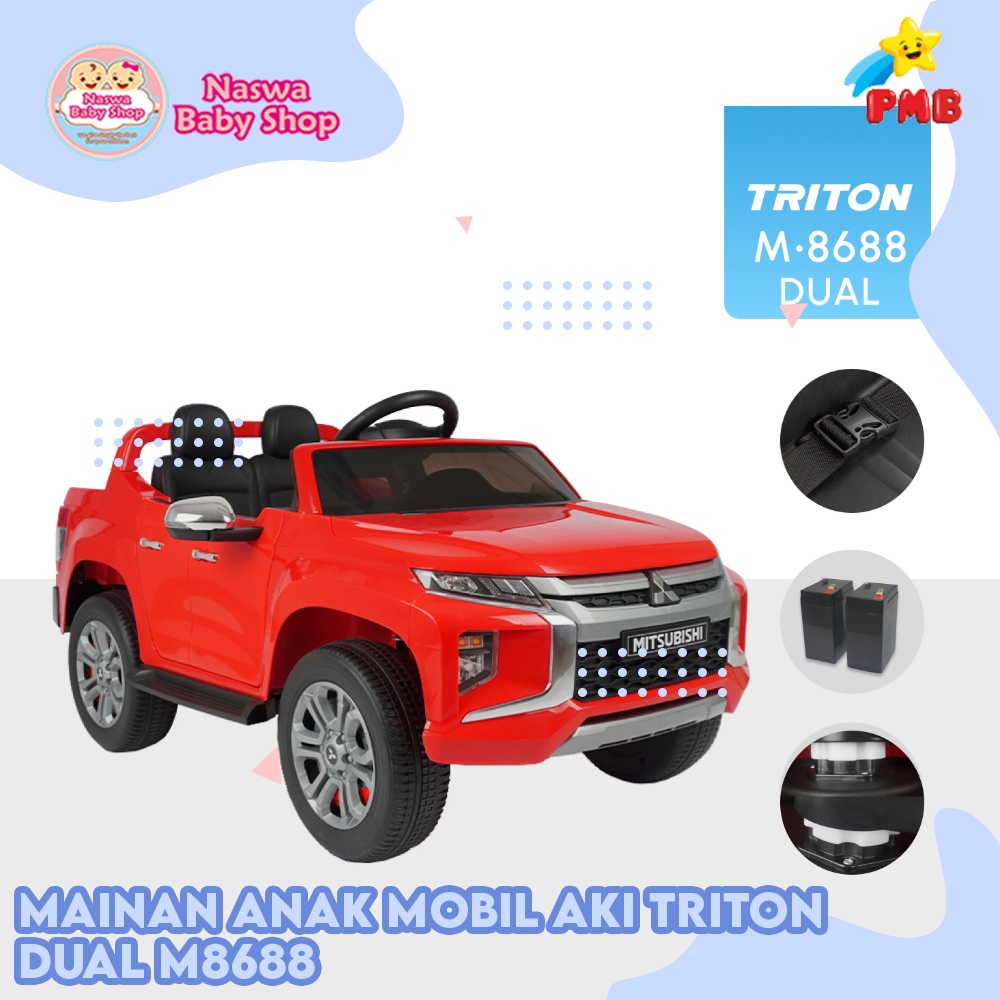 Jual PMB Toys Mainan Anak Mobil Aki Triton Dual M8688 | Shopee Indonesia