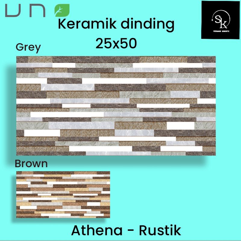 Jual Keramik Dinding 25x50 Uno Athena Rustik Kasar Shopee Indonesia