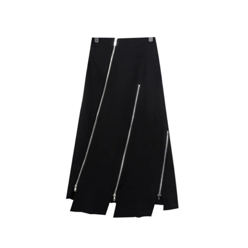 Jual Rok panjang kulit pu wanita tree zipper/Rok kulit/leather skirt ...