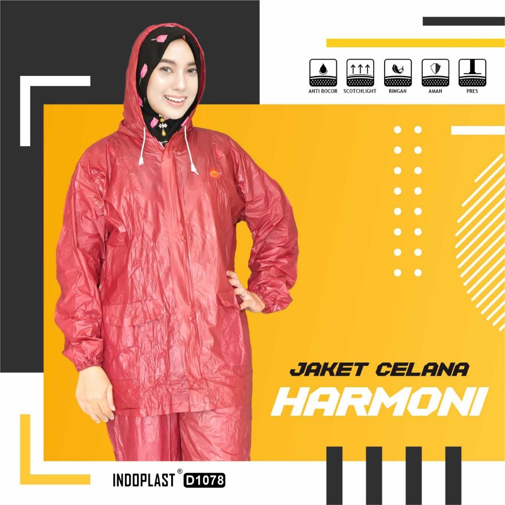 Jual Jas Hujan Harmoni / Jas Hujan Jaket Celana Harmoni Indoplast / Jas ...