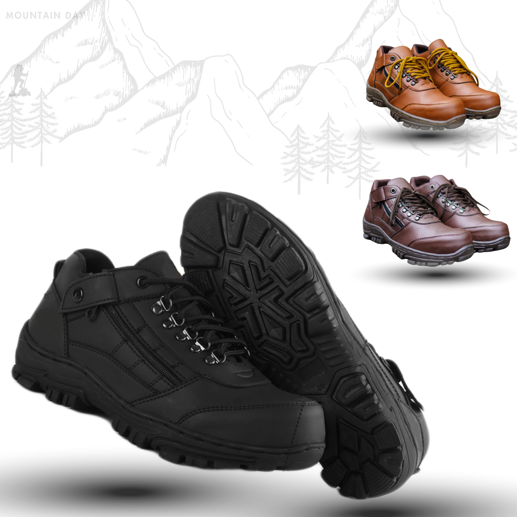 Jual Sepatu Pria Ujung Besi Boots Morisey Pendek Safety Toring Tracking ...