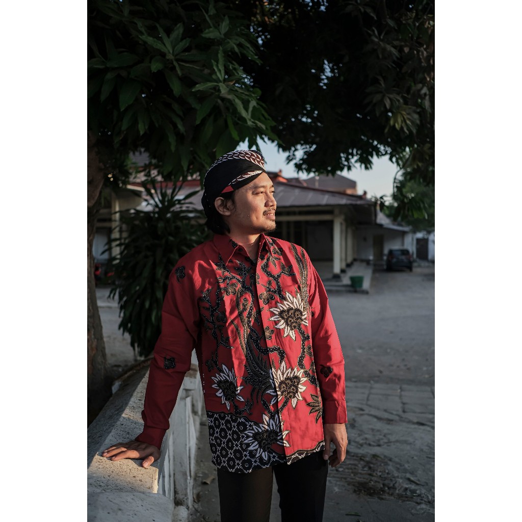 Jual RANTING MERAH BATIKSOLOAMANAH KEMEJA BAJU BATIK PRIA SOLO LENGAN ...