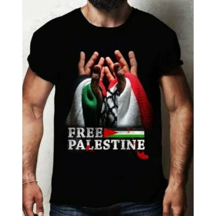 Jual BAJU KAOS FREE PALESTINE//KAOS TERBARU//KAOS KEREN//KAOS PRIA