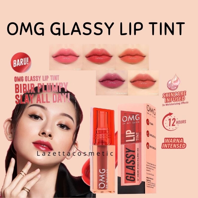 Jual OMG Glassy Lip Tint BPOM | Liptint OMG | Shopee Indonesia