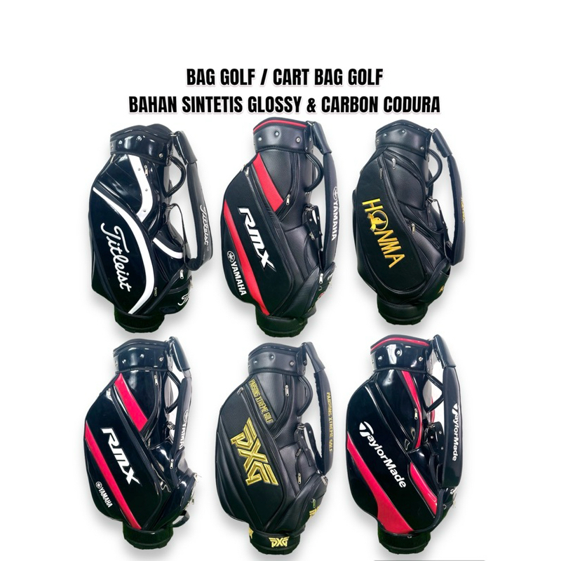 Jual Bag golf cart bag golf Yamaha RMX sintetis carbon Bag Golf