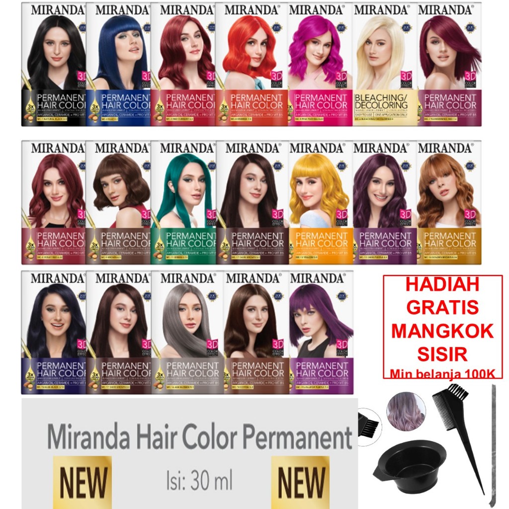 Jual NEW MIRANDA Hair Color PEWARNA RAMBUT Pastel Temptation Shopee Indonesia