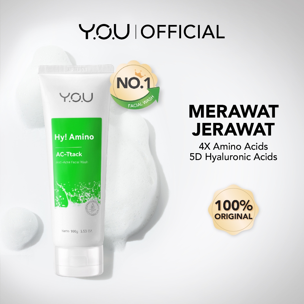 Product image YOU Hy! Amino AC-Ttack Anti-Acne Facial Wash | Jerawat | Kulit Berminyak
