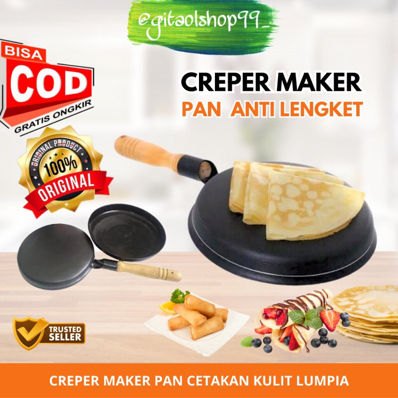 Jual Cetakan Kulit Lumpia Crepes Risol Teflon Wajan Risoles Teplon Anti ...