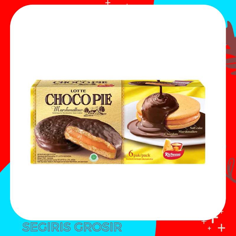 Jual LOTTE Choco Pie Marshmallow Cheese Biskuit 156gr Shopee Indonesia