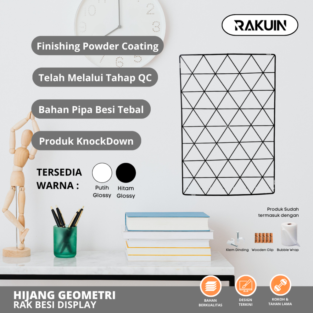 Jual HIJANG GEOMETRI - RAM KAWAT DINDING / DEKORASI KAMAR / WALLGRID ...