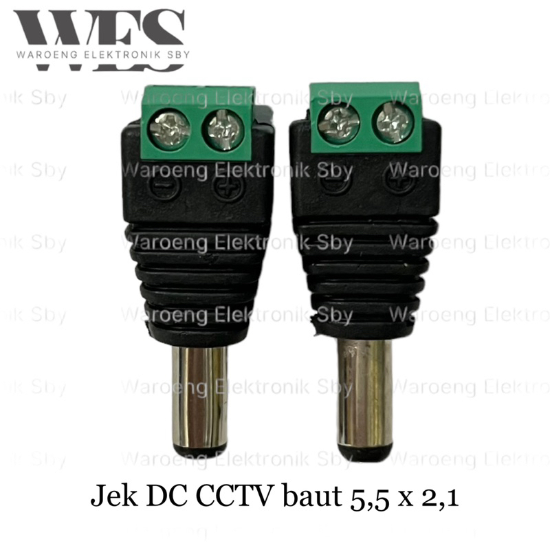 Jual Connector Jack Jek Dc Male Cctv Baut Shopee Indonesia 