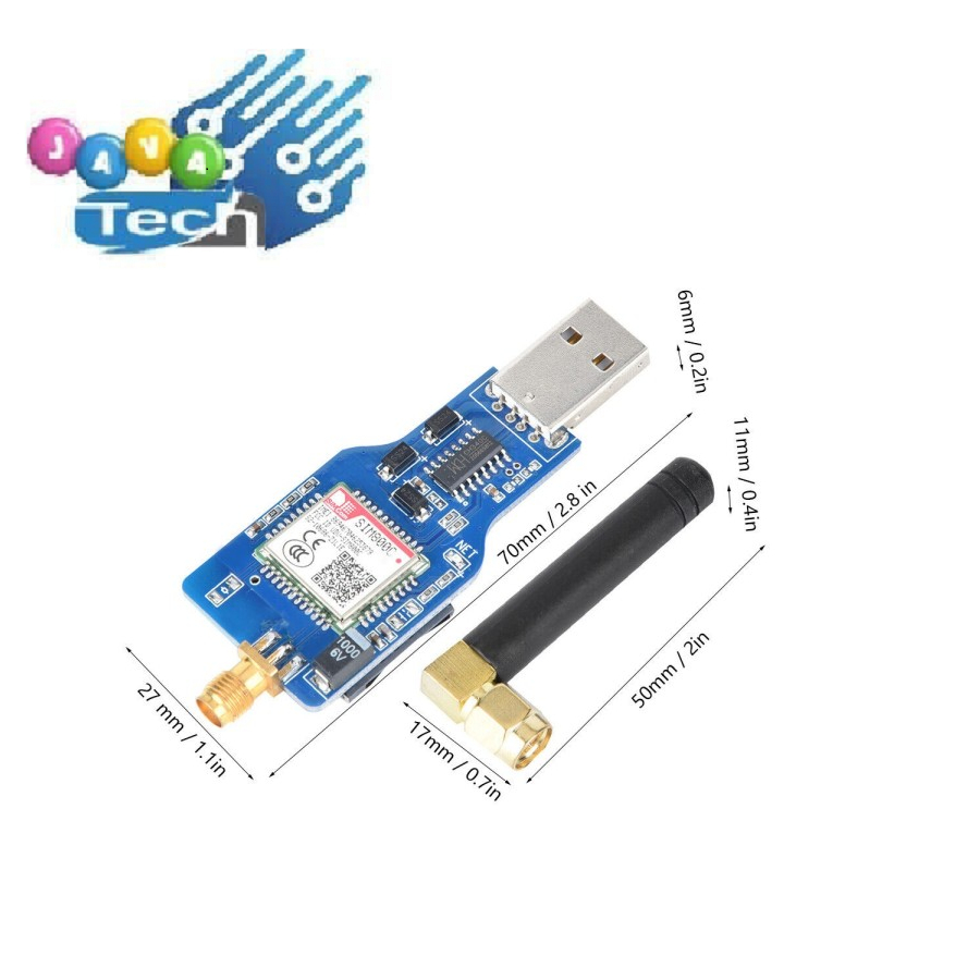 Jual SIM800C USB to GSM GPRS Bluetooth Serial Communication Module