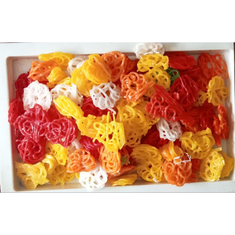 Jual KERUPUK MAWAR WARNA WARNI/KERUPUK VIRAL WARNA/KERUPUK MAWAR