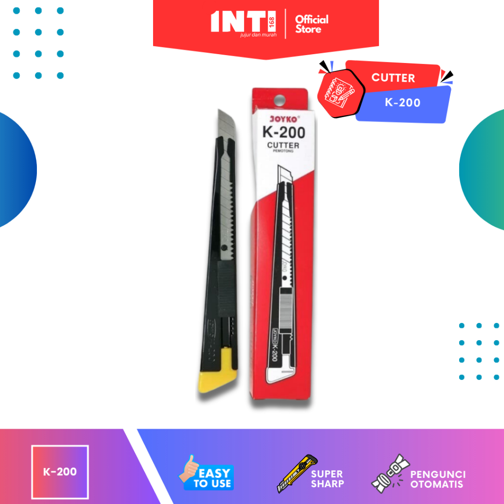 Jual kater Cutter joyko K-200 Alat Potong Kecil dengan Fitur Autolock ...