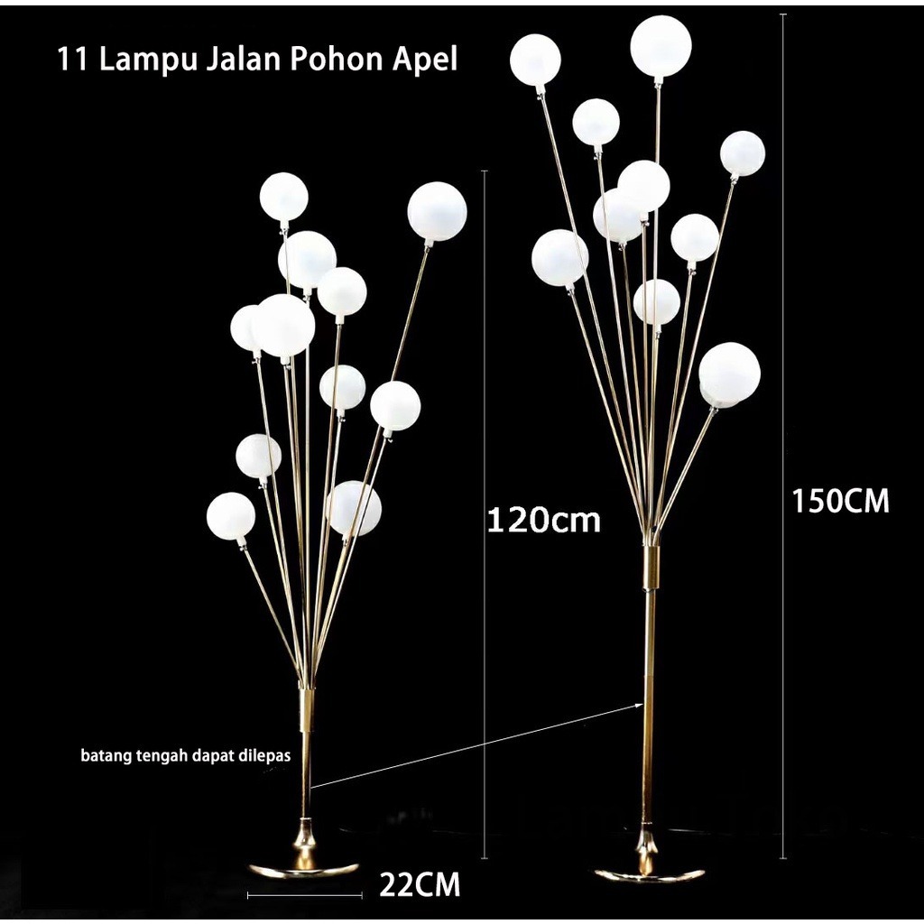 Jual Lampu Standing Bola 150 Cm Bola /Lampu Bola Pohon Hiasan Dekorasi
