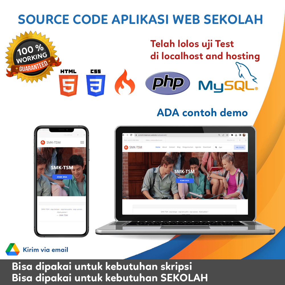 Jual Source Code Aplikasi Website Sekolah 100% WORK Berbasiskan ...