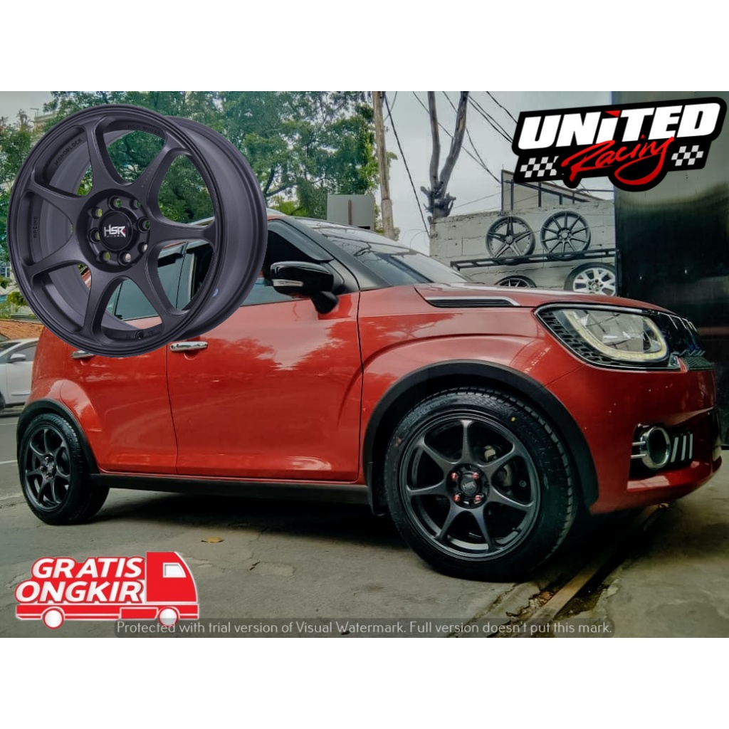 Jual Velg Racing Mobil Suzuki Ignis HSR Sebunsuta R16 PCD 4X100 4X114,3 ...