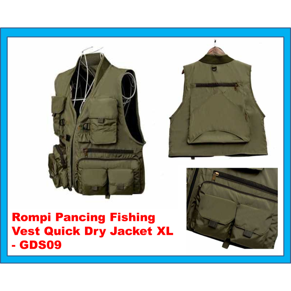 Jual Rompi Pancing Fishing Life Jacket Multi Slot Gds09 Rompi Kpu