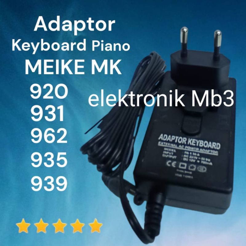 Jual adaptor keyboard piano mieke mk-920 mk-931 mk-962 mk-935 mk-939 ...