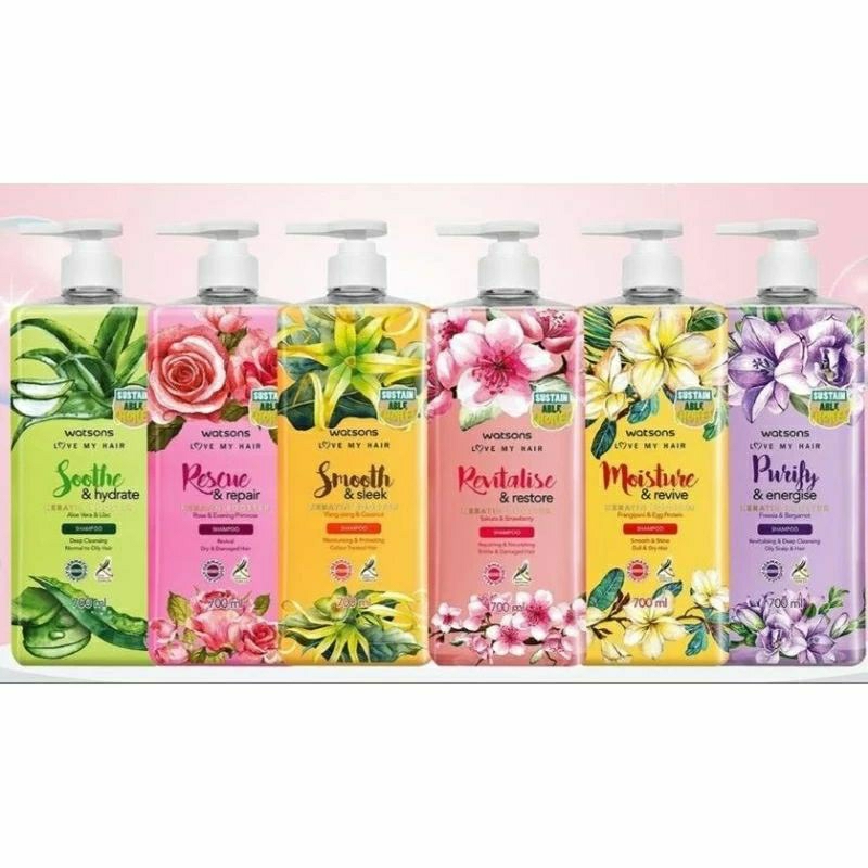Jual WATSONS LOVE MY HAIR SHAMPOO KERATIN 700ml Shopee Indonesia