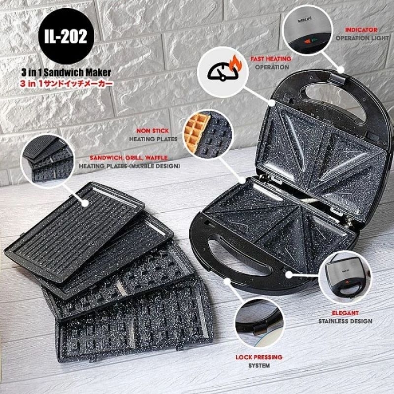 Jual ALAT PEMANGGANG ROTI PRELOVED IDEALIFE 4IN1 | Shopee Indonesia