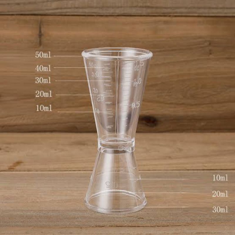 Jual Jigger Transparan Gelas Takar Gula Minuman Serbaguna Acrylic Plastik Ukuran 1020 Ml 2040 6483