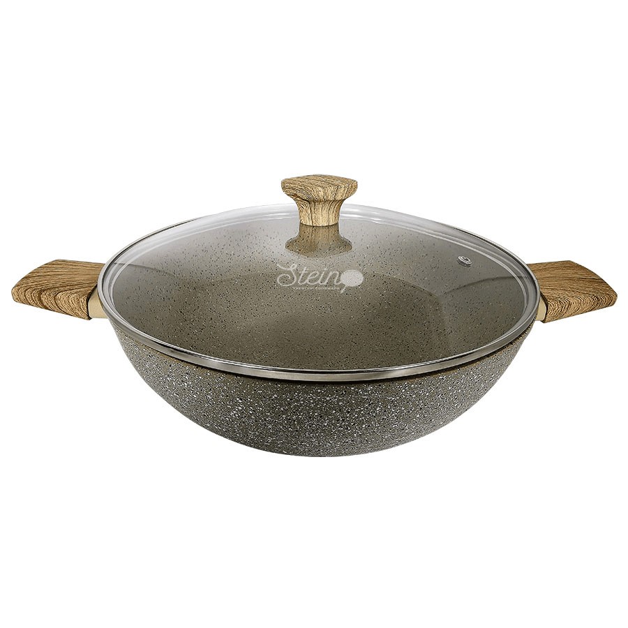 Jual Panci Wok Pan Steincookware ONYX 32cm + Lid Tutup Kaca Double