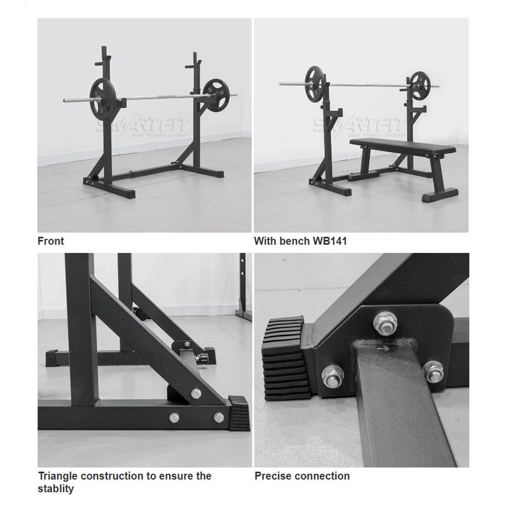 Jual Squat Rack Home Half Rack Gym Squat Stand Alat Fitness Home Gym Bench Press Hook Shopee Indonesia