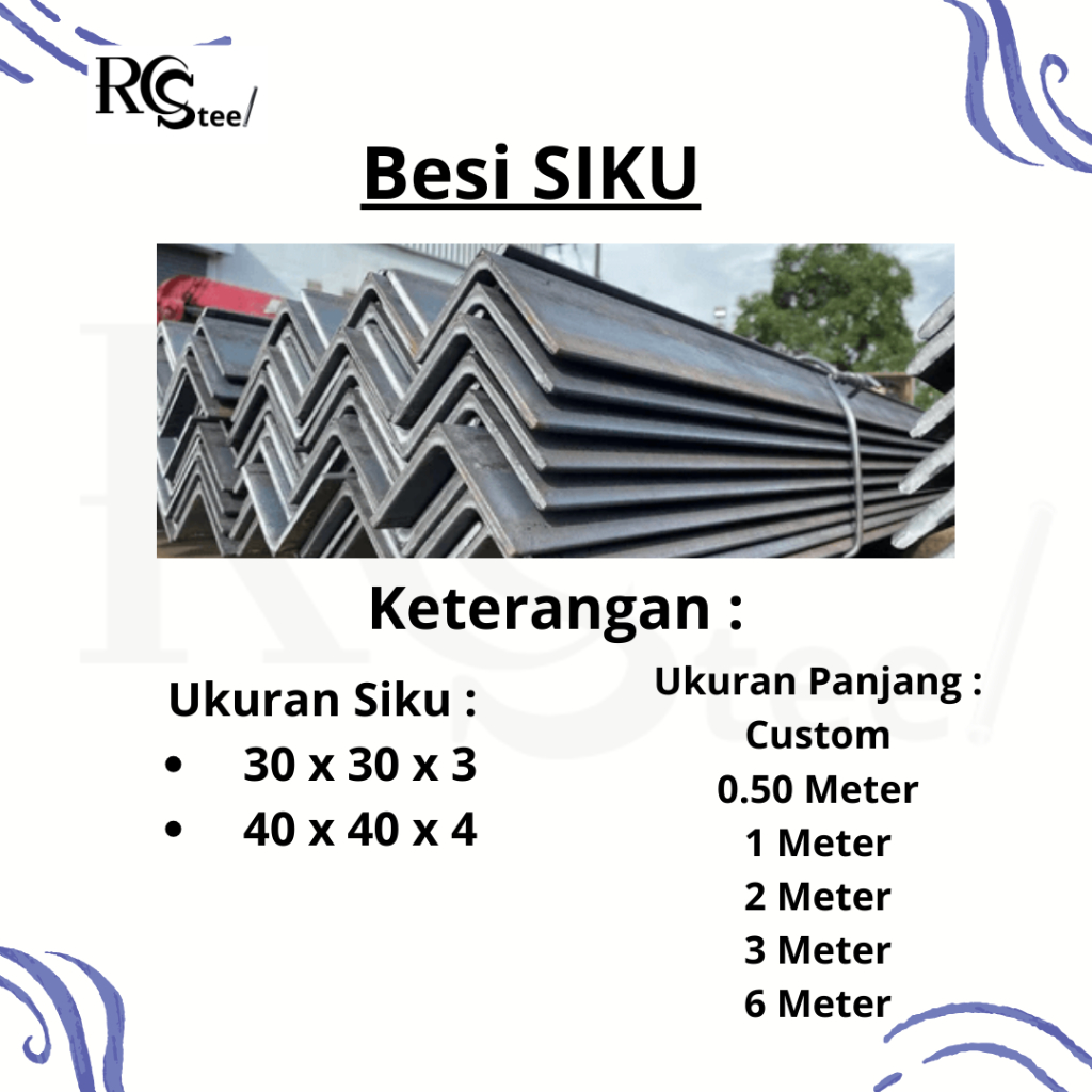 Jual Potongan Besi Siku 30 X 30 X 3 X 0.50 Meter | Shopee Indonesia