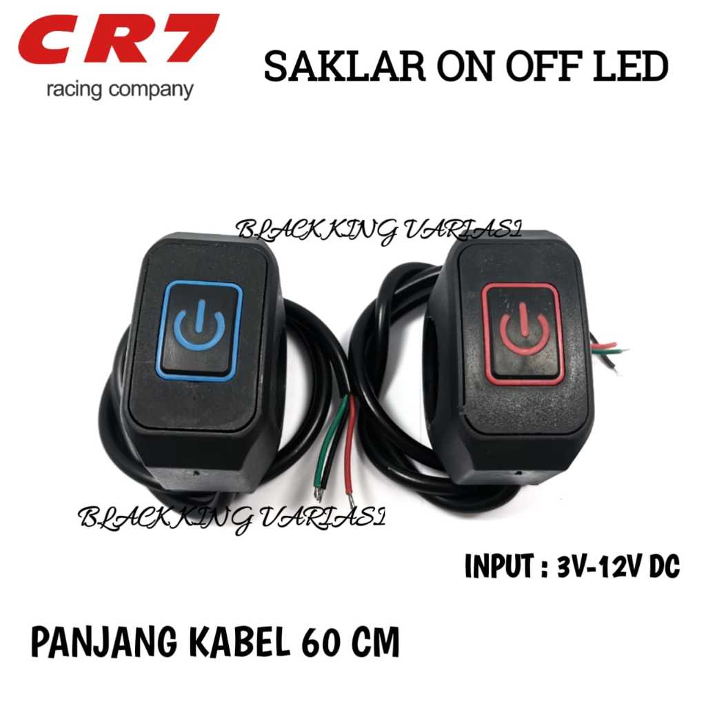 Jual Saklar On Off Led Saklar Lampu Led Power Button Cr7 Universal ...