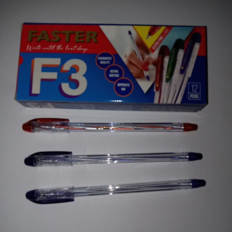 Jual BOLPEN FASTER F3 HITAM 1 (1 PCS) | Shopee Indonesia