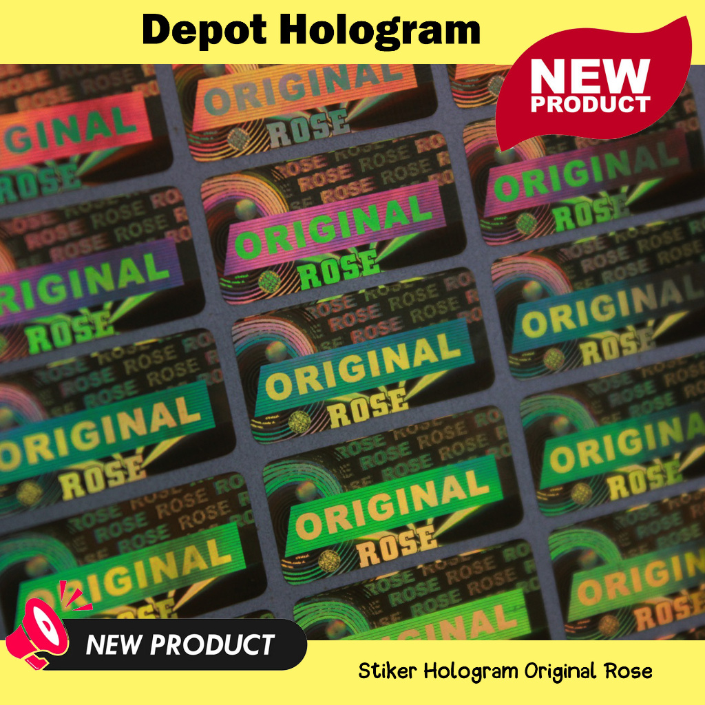 Jual Stiker Hologram 3D Original Rose Ukuran 1 x 2 cm Rusak Jika ...