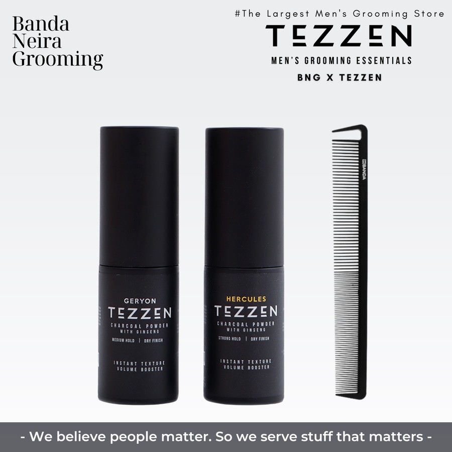 Jual Tezzen Hercules & Geryon Hair Styling Powder Charcoal + Ginseng
