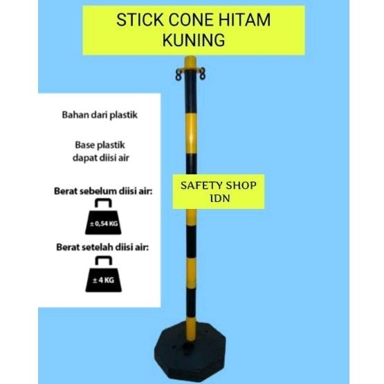 Jual Stick cone plastik hitam kuning / stick cone / stick cone hitam ...