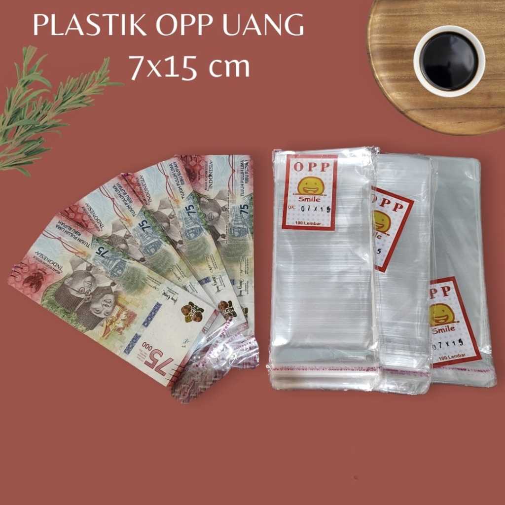 Jual Plastik Opp Uang Lem Seal 7x15 Cm Plastik Money Bucket Isi 100 Lembar Shopee Indonesia 9117