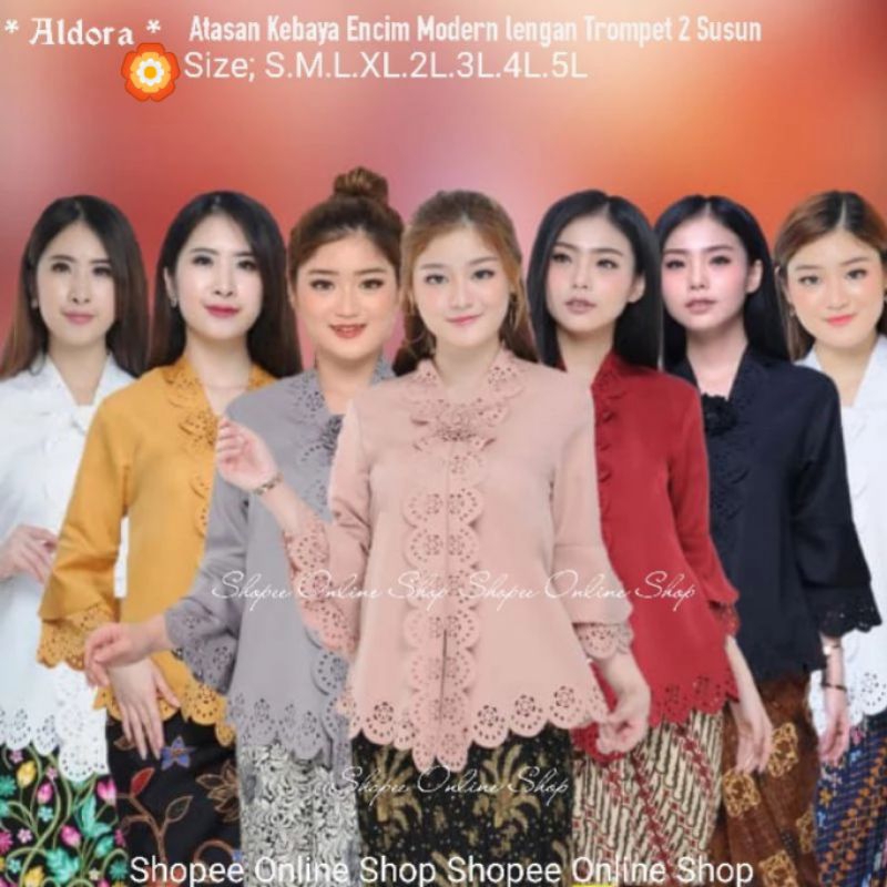 Jual Atasan Kebaya Encim Floy Modern Wisuda Pesta Aldora Shopee Indonesia