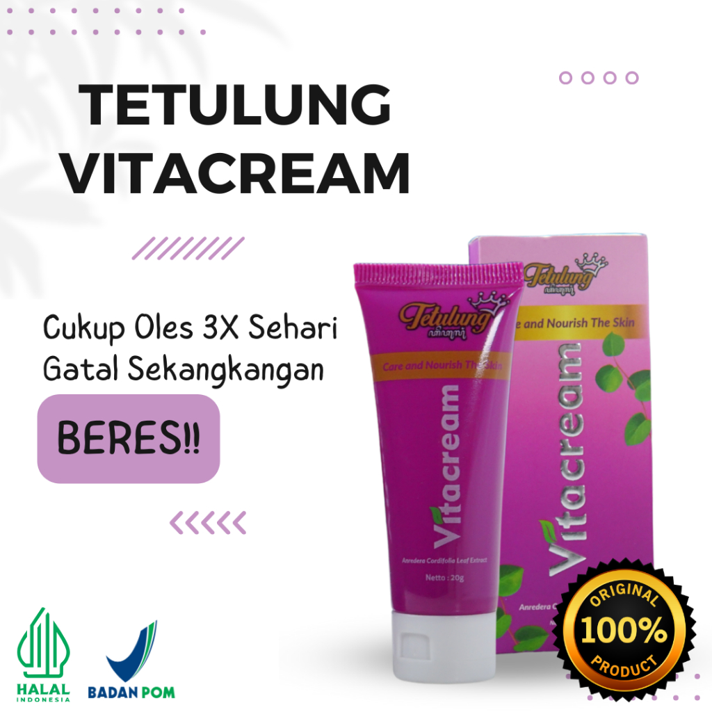 Jual Tetulung Salep Vitacream Original Obat Selangkangan Gatal Dan Hitam Shopee Indonesia