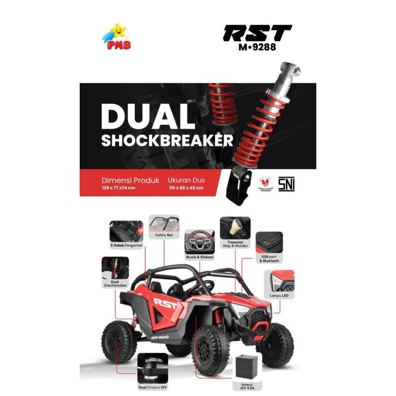 Jual Mobil Aki Off Road RST M-9288 Dual Gearbox 12V Terbaru | Shopee