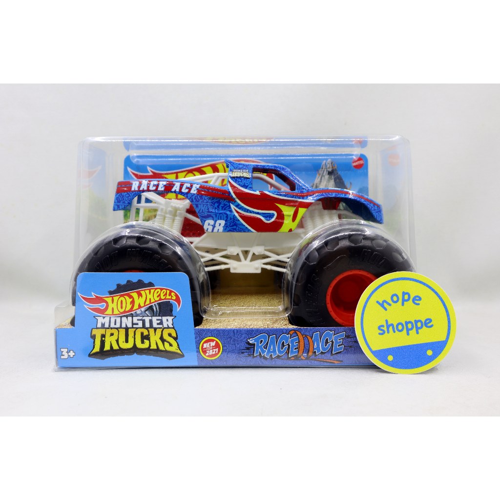 Jual Hot Wheels Monster Trucks Race Ace Skala 24 Original Mattel Shopee Indonesia 0304