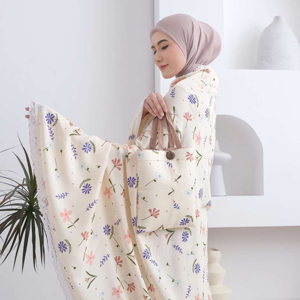 SAPUTRA-  Mukena Amira Dewasa Motif 2in1 Rayon Viscose Premium Jumbo Free Tas