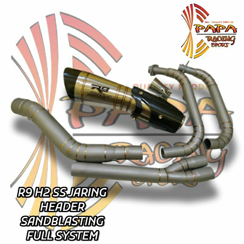 Jual Knalpot R9 H2 SS Full system Ninja 250 fi CBR250RR Ninja 250 karbu ...