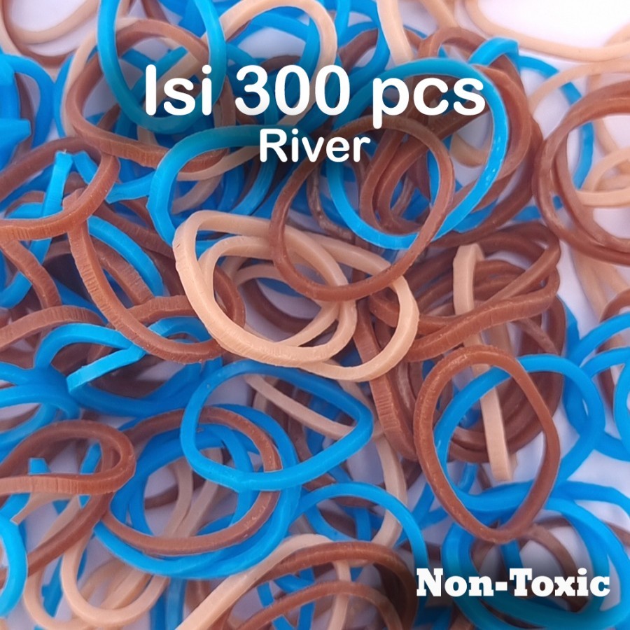 Jual Karet refill Loom bands rainbow loom non toxic isi 300 pcs