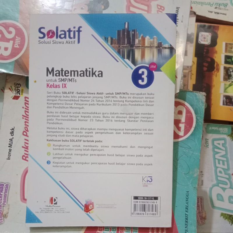 Jual buku solatif matematika SMP kelas 3-9 penerbit media prestasi ...